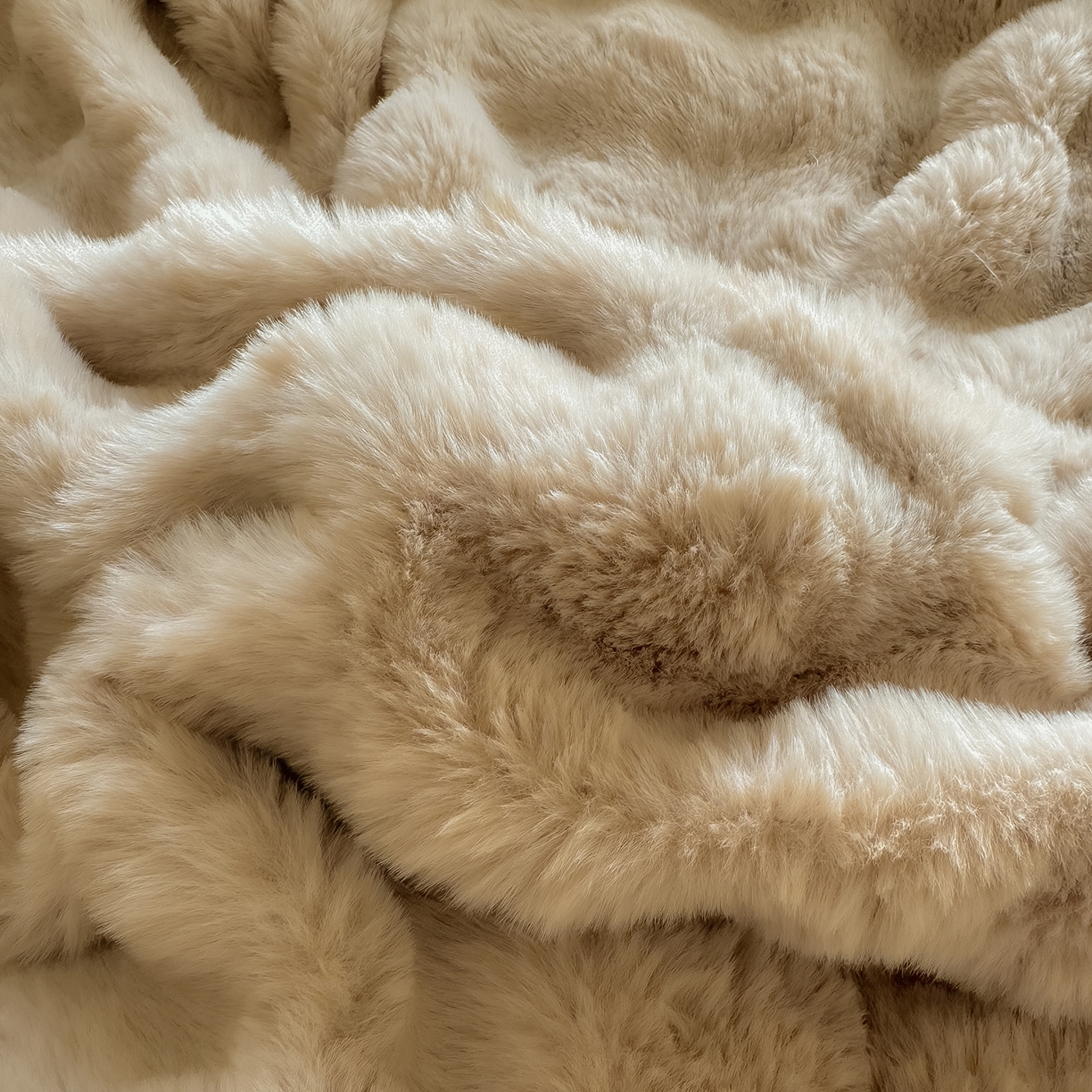 91家纺网 家纺一手货源 找家纺 品乐家纺 2025新款简约纯色A类220克泡泡兔绒四件套 纯色-杏仁咖