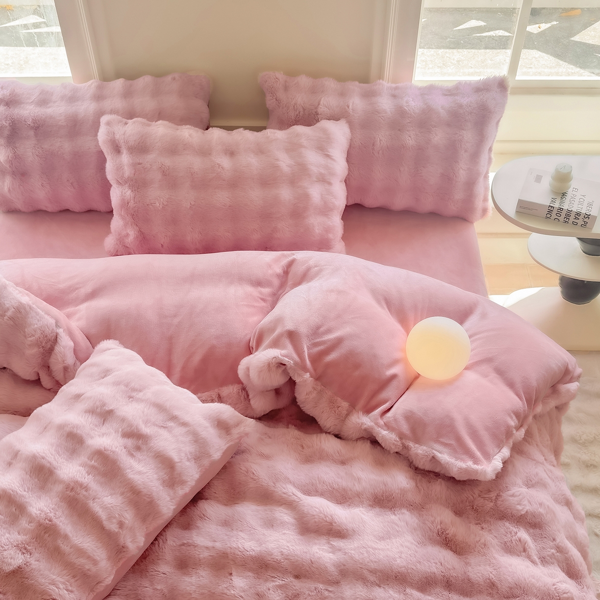 91家纺网 家纺一手货源 找家纺 （总）品乐家纺 2025新款A类泡泡兔绒可拆洗冬被被子被芯（被套+被芯）