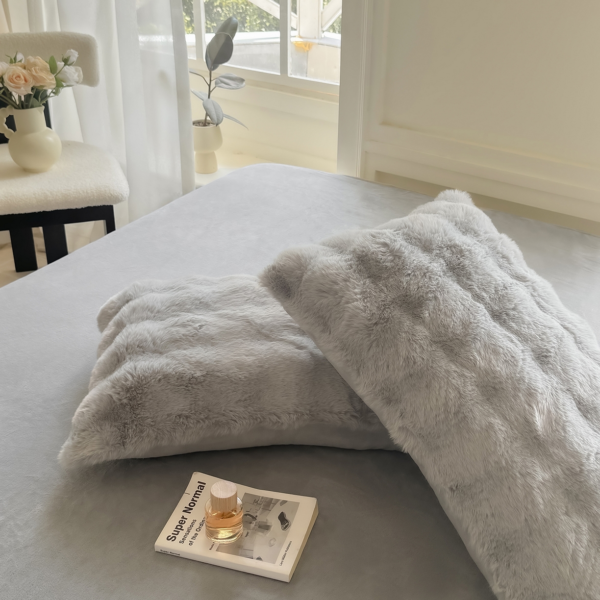 91家纺网 家纺一手货源 找家纺 品乐家纺 2025新款A类泡泡兔绒可拆洗冬被被子被芯（被套+被芯） 纯色-太空灰