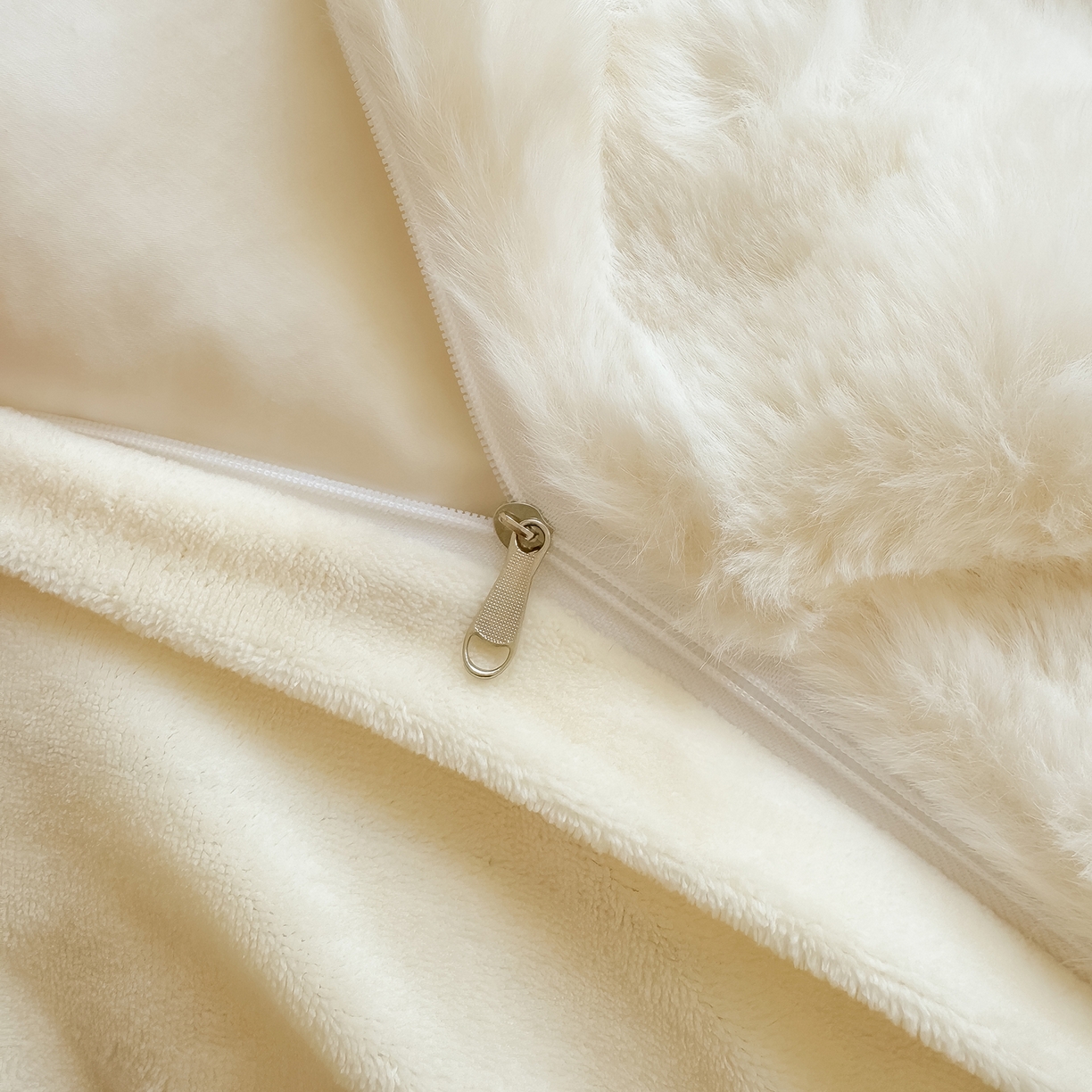 91家纺网 家纺一手货源 找家纺 品乐家纺 2025新款A类泡泡兔绒可拆洗冬被被子被芯（被套+被芯） 纯色-珍珠白