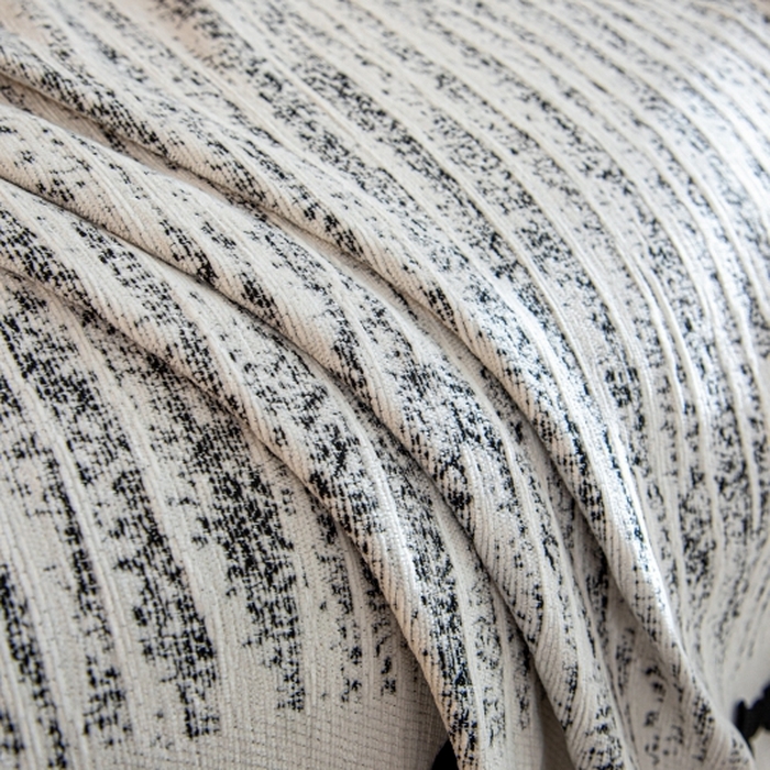 91家纺网 家纺一手货源 找家纺 沐沐家纺 2026新款宛柔蝴蝶结裙边沙发巾 黑色