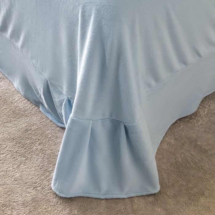 91家纺网 家纺一手货源 找家纺 苹果星家纺 2025新款230g牛奶绒四件套-艾琳 艾琳-浅蓝