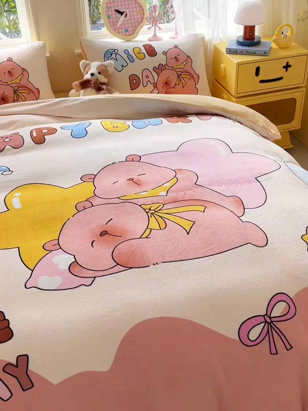 91家纺网 家纺一手货源 找家纺 ds生活馆 2025新款大版高克重双面牛奶绒四件套 睡梦巴拉