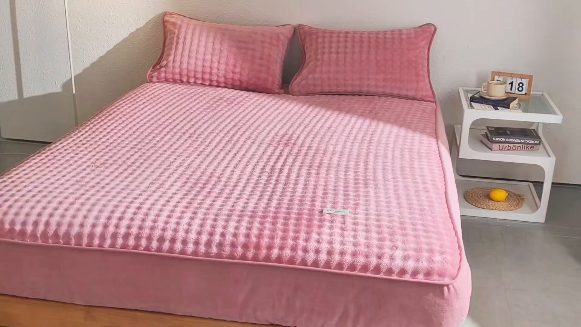 91家纺网 家纺一手货源 找家纺 （总）恩和家纺 2025新款泡泡牛奶绒床笠