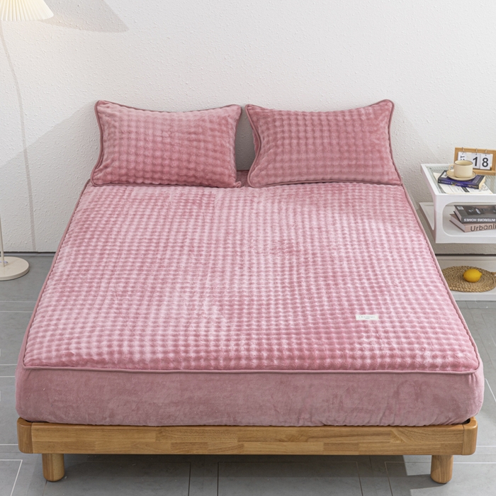 （总）恩和家纺 2025新款泡泡牛奶绒床笠