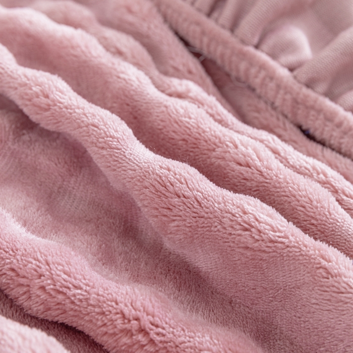 91家纺网 家纺一手货源 找家纺 恩和家纺 2025新款泡泡牛奶绒床笠 豆沙粉