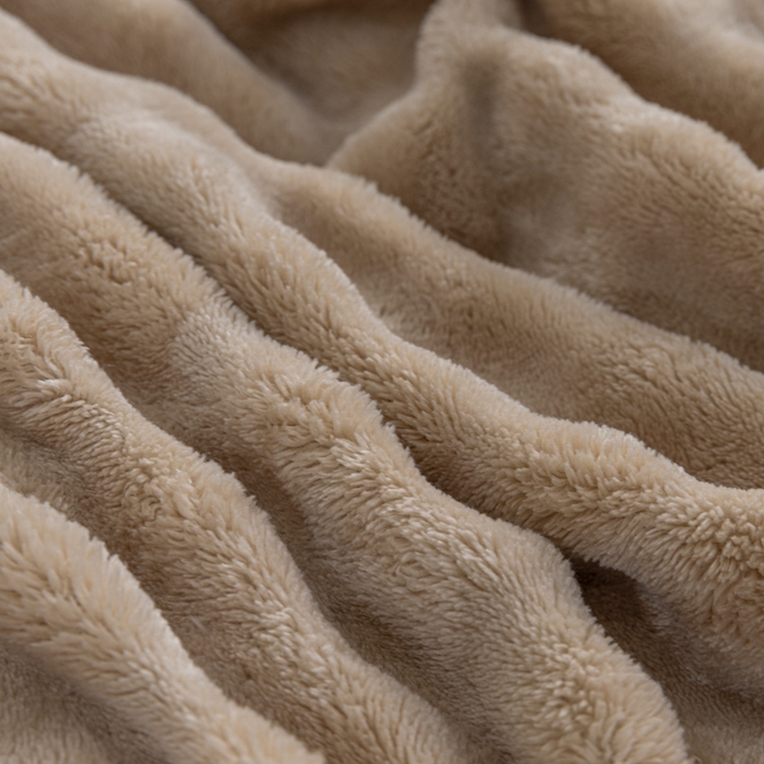 91家纺网 家纺一手货源 找家纺 恩和家纺 2025新款泡泡牛奶绒床笠 浅咖