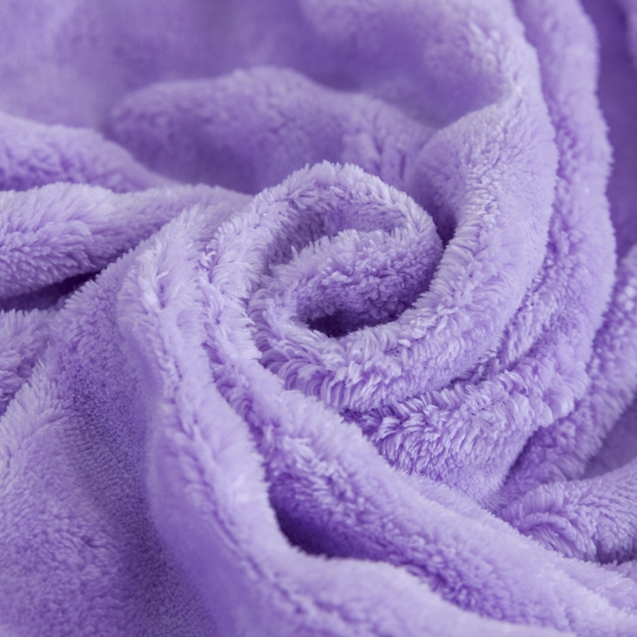 91家纺网 家纺一手货源 找家纺 恩和家纺 2025新款泡泡牛奶绒床笠 紫色