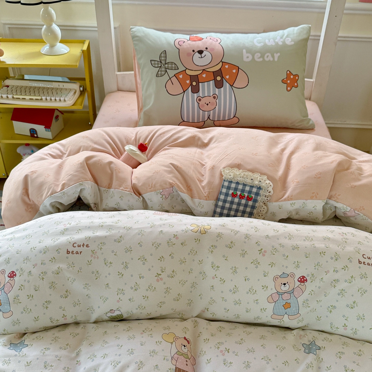 91家纺网 家纺一手货源 找家纺 （总）海岛哥哥 2025新款软柔棉105g大版双面印花宿舍学生三件套上下铺三件套（提供买家秀）