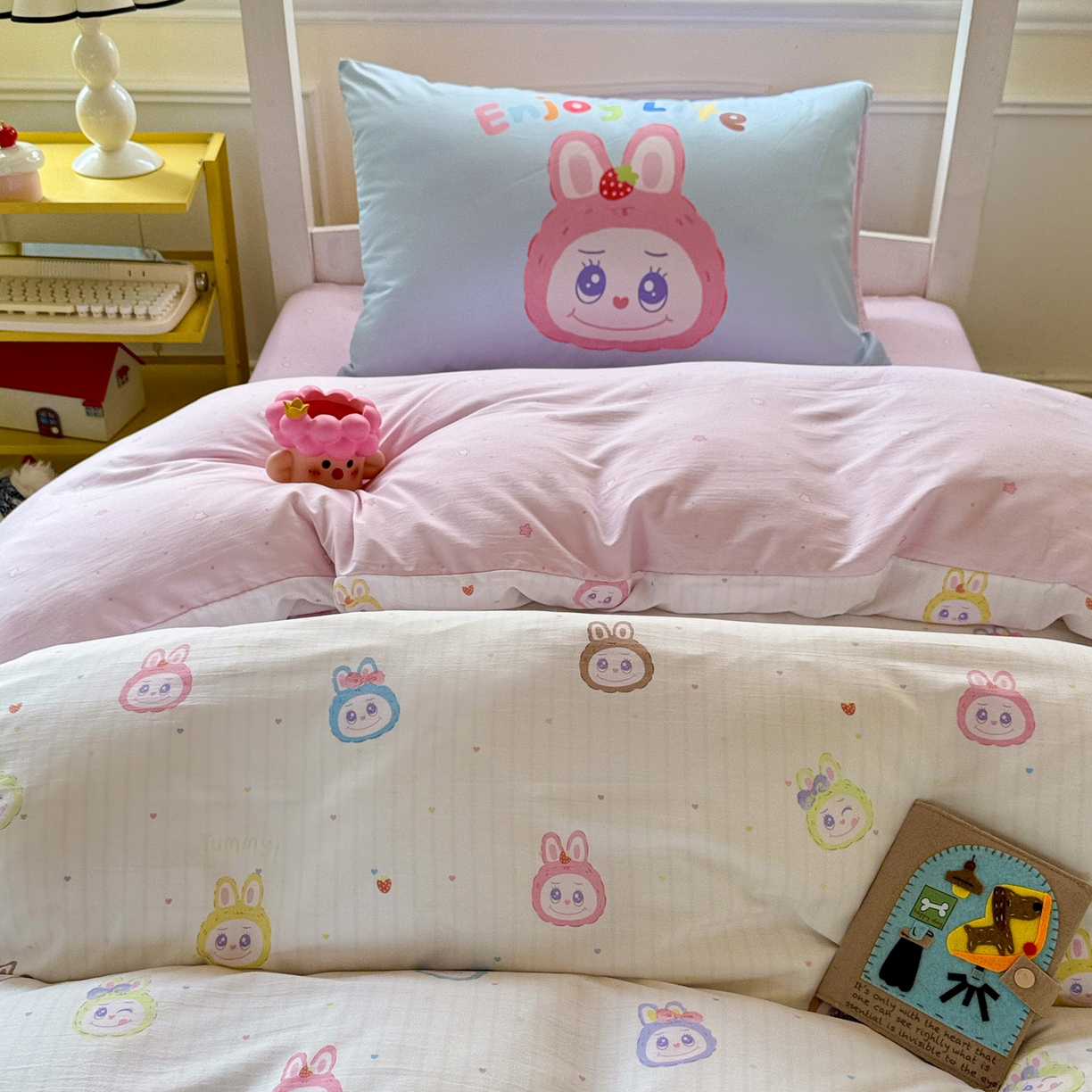 91家纺网 家纺一手货源 找家纺 （总）海岛哥哥 2025新款软柔棉105g大版双面印花宿舍学生三件套上下铺三件套（提供买家秀）