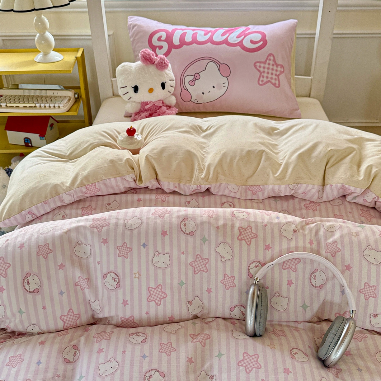 91家纺网 家纺一手货源 找家纺 （总）海岛哥哥 2025新款软柔棉105g大版双面印花宿舍学生三件套上下铺三件套（提供买家秀）