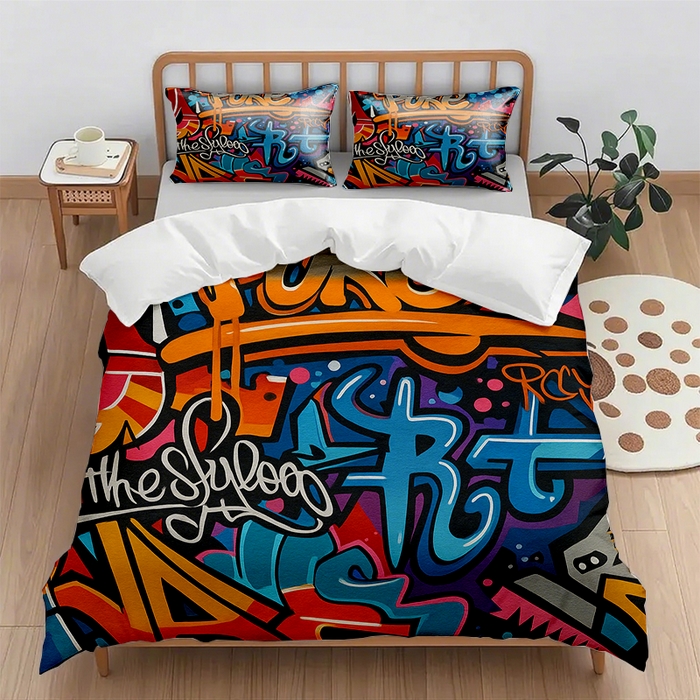 91家纺网 家纺一手货源 找家纺 （总）轩贝雅 新款跨境Pod工厂数码印花被套套装（被套+枕套）第五批