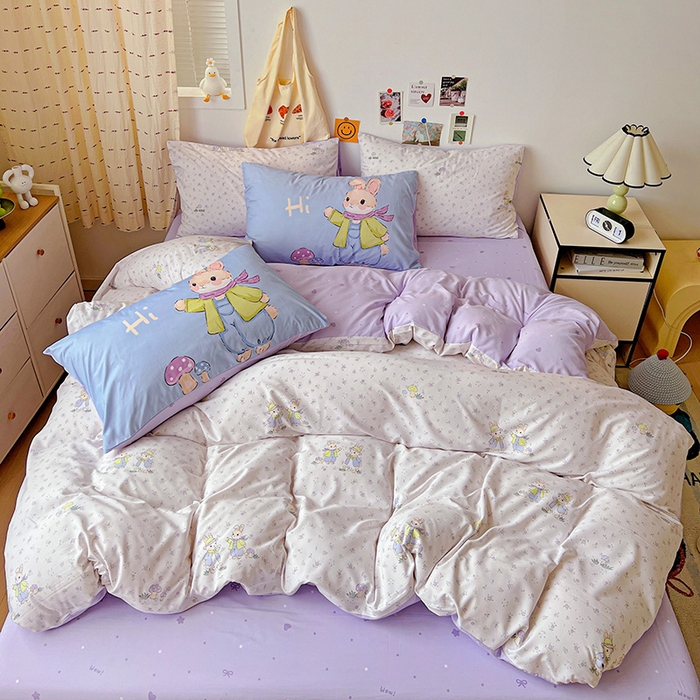 91家纺网 家纺一手货源 找家纺 （总）海岛哥哥 2025新款105克软绵绵大版枕套四件套系列-大床图（有买家秀）