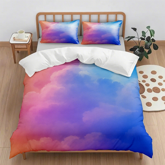 91家纺网 家纺一手货源 找家纺 （总）轩贝雅 新款跨境Pod工厂数码印花被套套装（被套+枕套）第五批