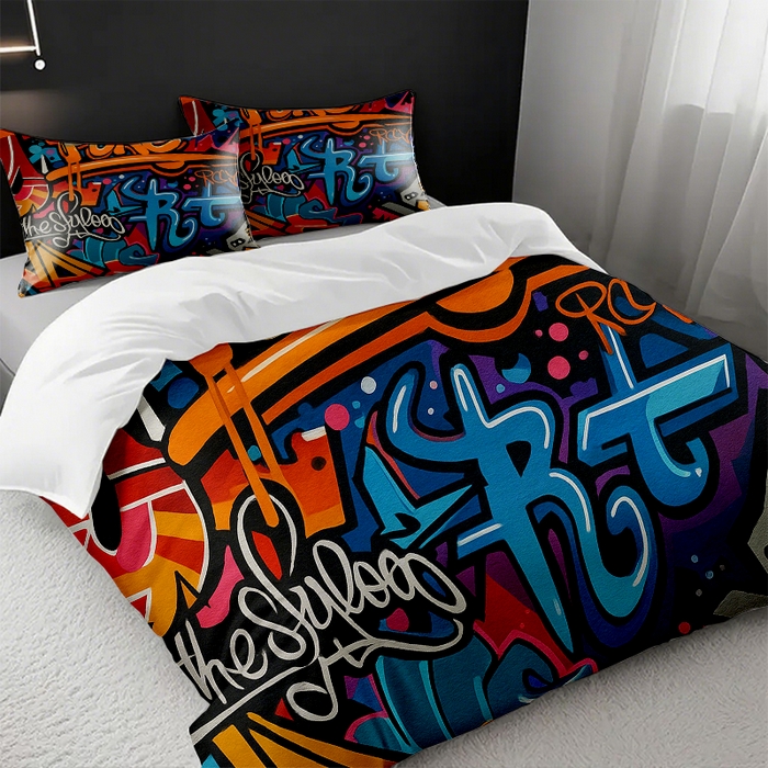 91家纺网 家纺一手货源 找家纺 （总）轩贝雅 新款跨境Pod工厂数码印花被套套装（被套+枕套）第五批