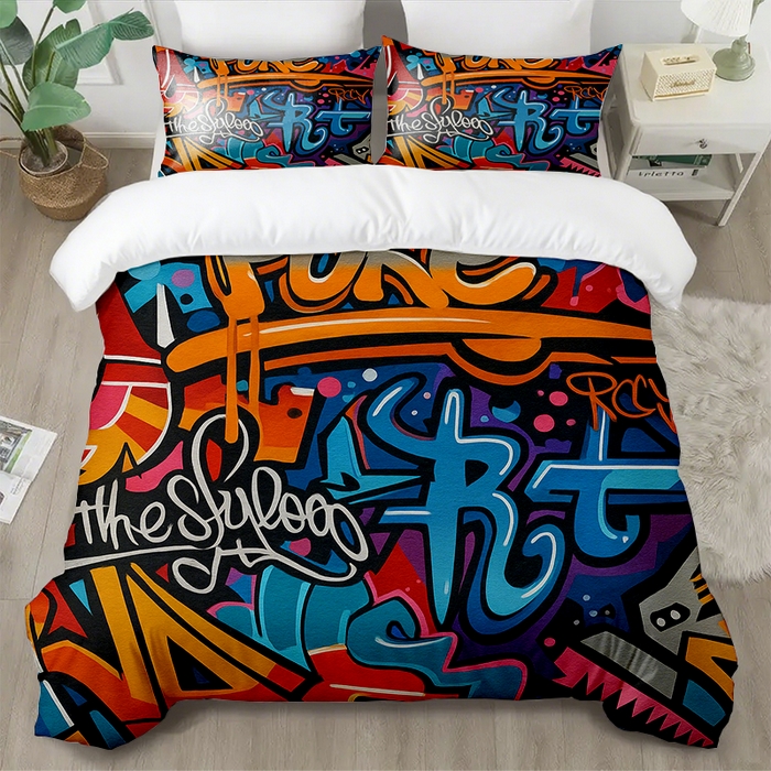 91家纺网 家纺一手货源 找家纺 （总）轩贝雅 新款跨境Pod工厂数码印花被套套装（被套+枕套）第五批