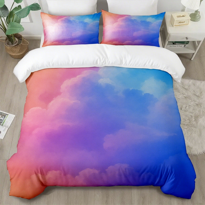 91家纺网 家纺一手货源 找家纺 （总）轩贝雅 新款跨境Pod工厂数码印花被套套装（被套+枕套）第五批