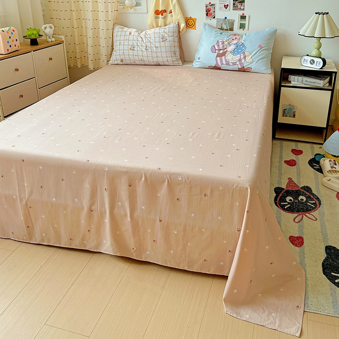 91家纺网 家纺一手货源 找家纺 海岛哥哥 2025新款105克软绵绵大版枕套四件套系列-大床图（有买家秀）可可小兔