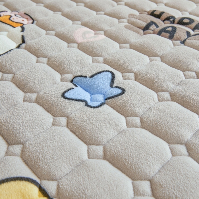 91家纺网 家纺一手货源 找家纺 雯豆家纺 【加厚款】2025新款牛奶绒床褥床垫学生宿舍床护垫子 牛奶绒床褥-假日小狗【加厚款】