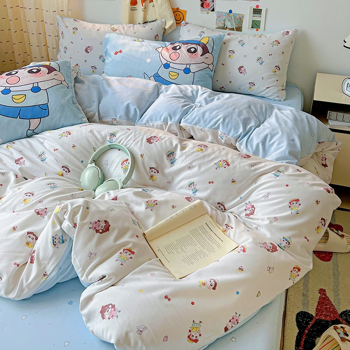 91家纺网 家纺一手货源 找家纺 海岛哥哥 2025新款105克软绵绵大版枕套四件套系列-大床图（有买家秀）小新的好友