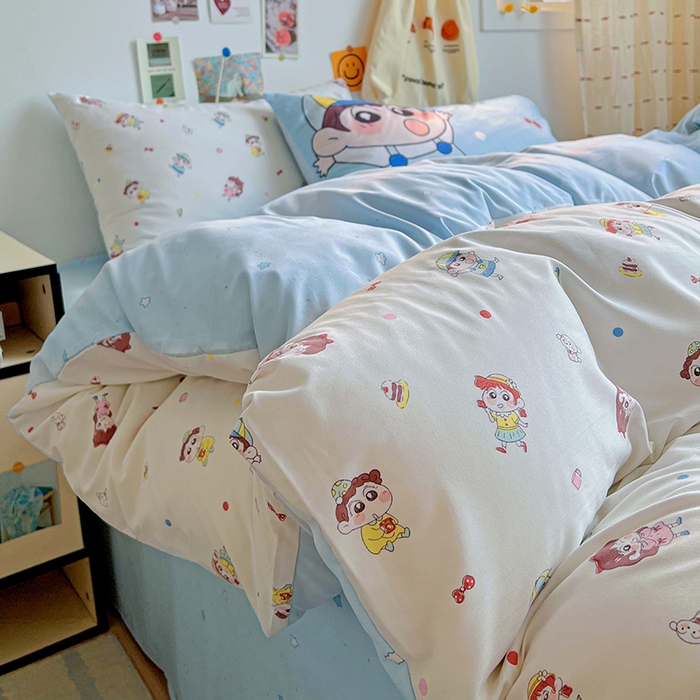 91家纺网 家纺一手货源 找家纺 海岛哥哥 2025新款105克软绵绵大版枕套四件套系列-大床图（有买家秀）小新的好友