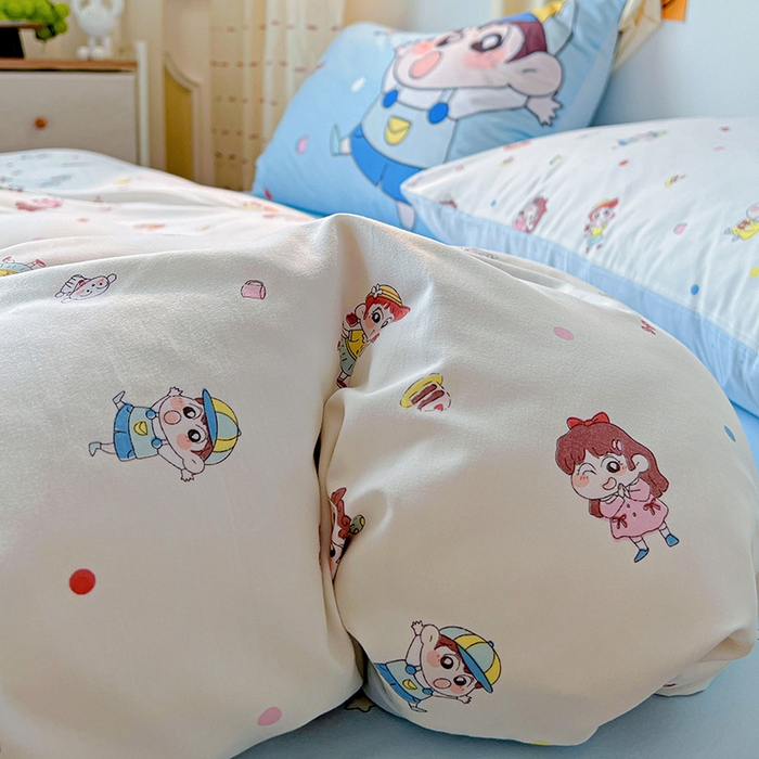 91家纺网 家纺一手货源 找家纺 海岛哥哥 2025新款105克软绵绵大版枕套四件套系列-大床图（有买家秀）小新的好友