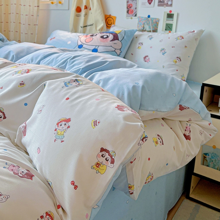 91家纺网 家纺一手货源 找家纺 海岛哥哥 2025新款105克软绵绵大版枕套四件套系列-大床图（有买家秀）小新的好友