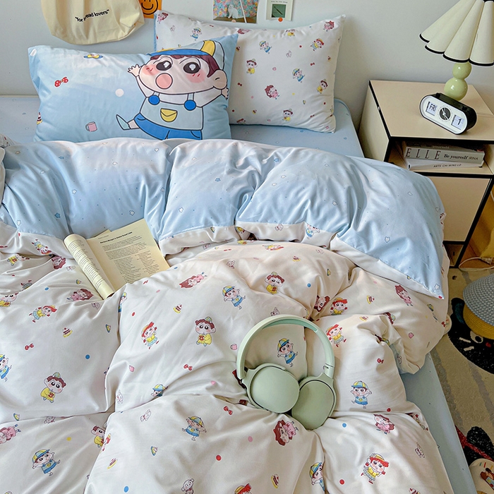 91家纺网 家纺一手货源 找家纺 海岛哥哥 2025新款105克软绵绵大版枕套四件套系列-大床图（有买家秀）小新的好友