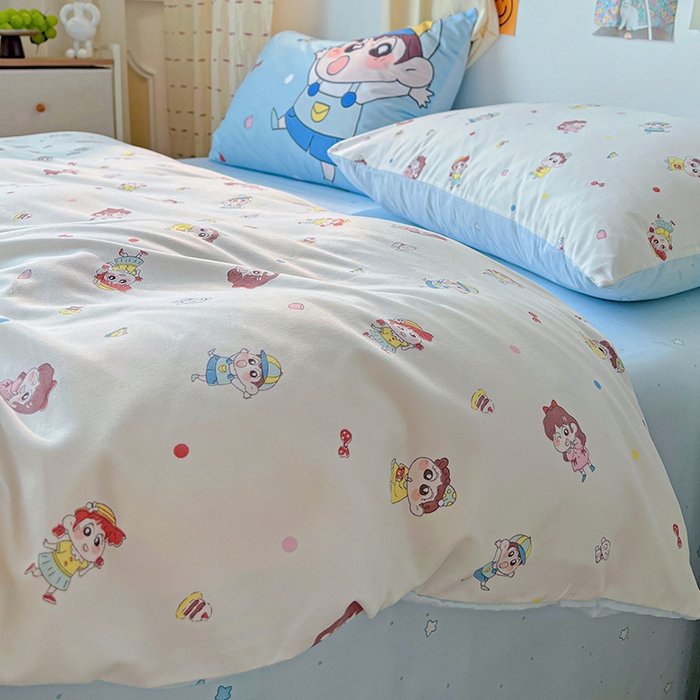 91家纺网 家纺一手货源 找家纺 海岛哥哥 2025新款105克软绵绵大版枕套四件套系列-大床图（有买家秀）小新的好友