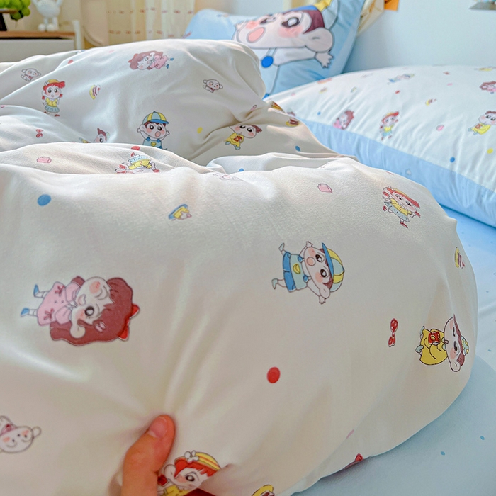 91家纺网 家纺一手货源 找家纺 海岛哥哥 2025新款105克软绵绵大版枕套四件套系列-大床图（有买家秀）小新的好友