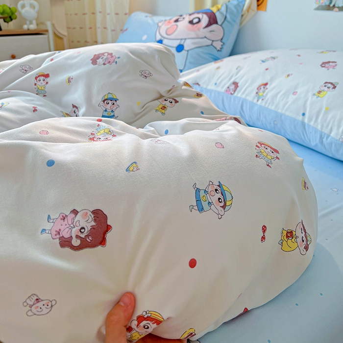 91家纺网 家纺一手货源 找家纺 海岛哥哥 2025新款105克软绵绵大版枕套四件套系列-大床图（有买家秀）小新的好友