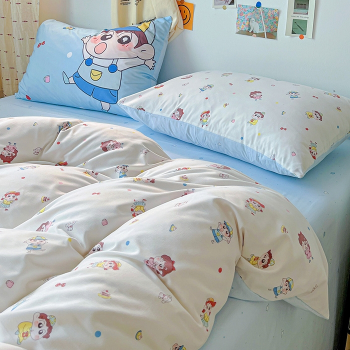 91家纺网 家纺一手货源 找家纺 海岛哥哥 2025新款105克软绵绵大版枕套四件套系列-大床图（有买家秀）小新的好友