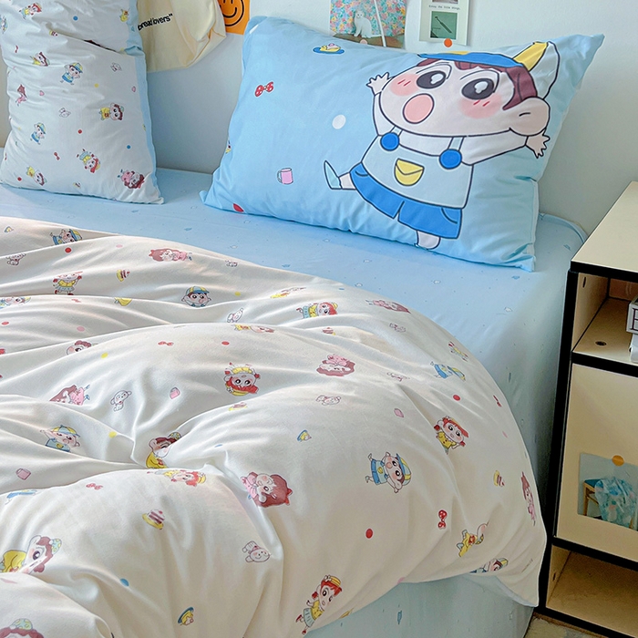 91家纺网 家纺一手货源 找家纺 海岛哥哥 2025新款105克软绵绵大版枕套四件套系列-大床图（有买家秀）小新的好友