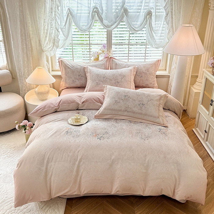 91家纺网 家纺一手货源 找家纺 （总）巧玲珑 2025新款100%数码印花生态AB版四件套