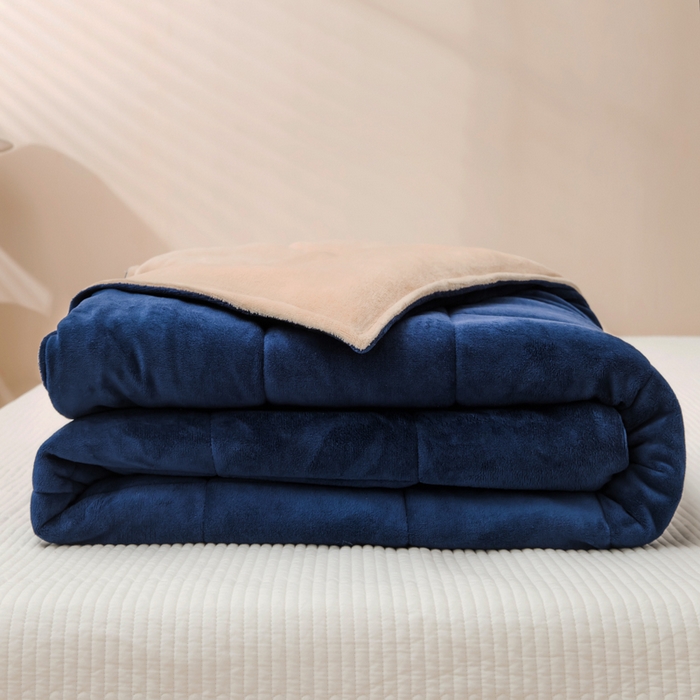 91家纺网 家纺一手货源 找家纺 （总）恩和家纺 2025新款牛奶绒方格绗缝毯