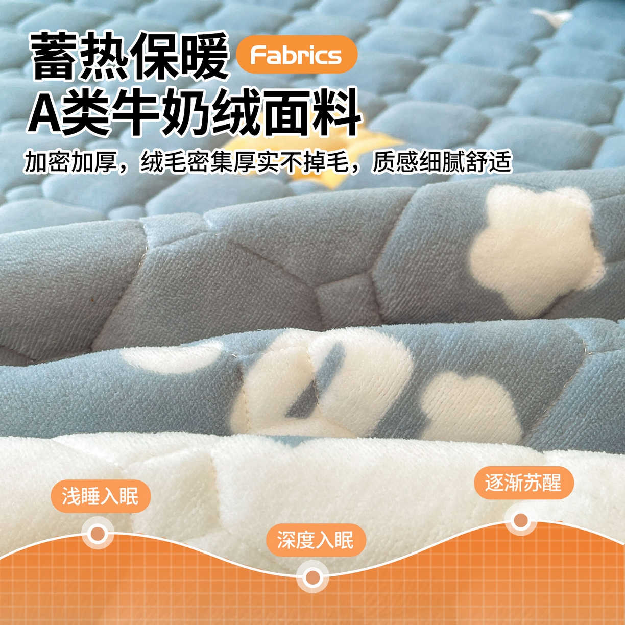 91家纺网 家纺一手货源 找家纺 雯豆家纺 【加厚款】2025新款牛奶绒床垫床护垫印花小清新床褥床垫子 牛奶绒床褥-筑梦星空【加厚款】