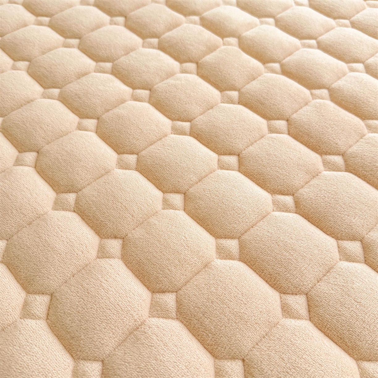 91家纺网 家纺一手货源 找家纺 雯豆家纺 【加厚款】2025新款牛奶绒床褥纯色学生宿舍床垫子 牛奶绒床褥-山茶杏【加厚款】