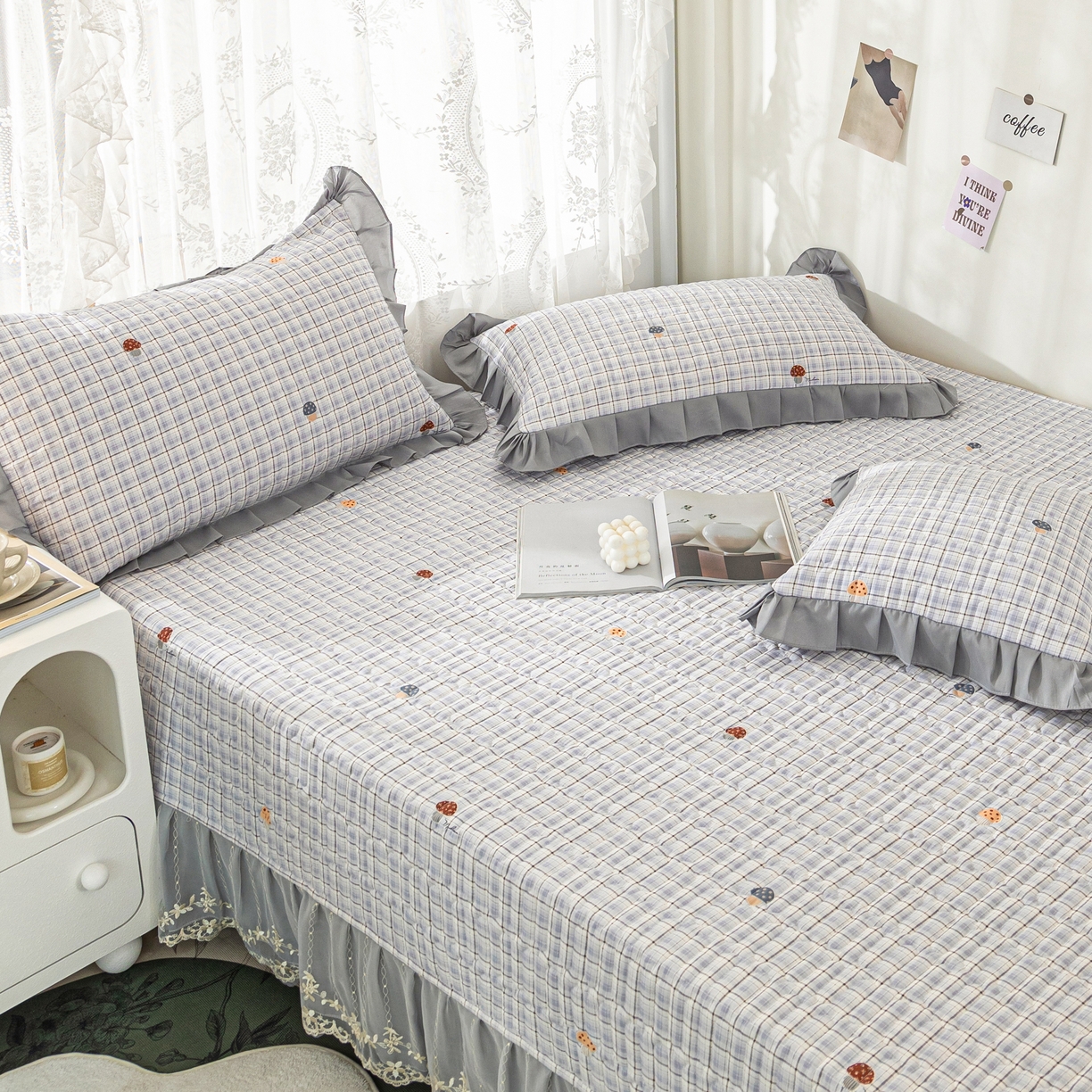 91家纺网 家纺一手货源 找家纺 （总）美优兰 2025新款全棉防滑榻榻米炕垫纯棉床盖三件套