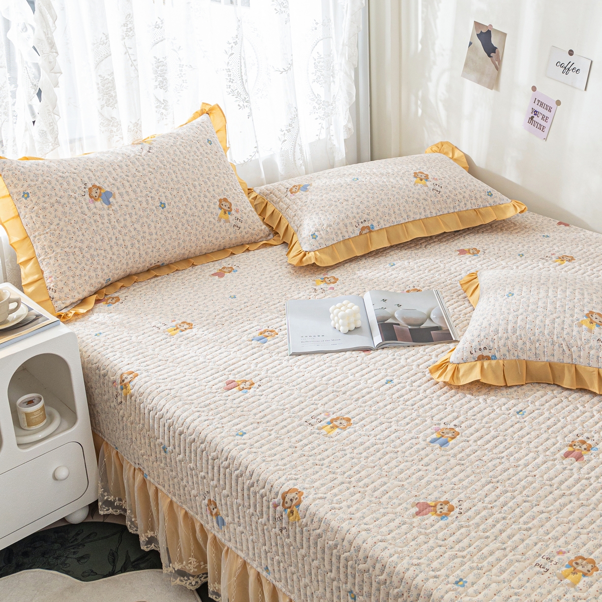 91家纺网 家纺一手货源 找家纺 （总）美优兰 2025新款全棉防滑榻榻米炕垫纯棉床盖三件套