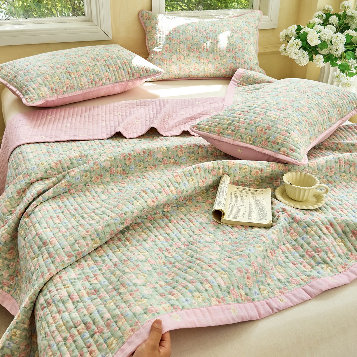 （总）暖萌 2025新款A类双棉100%全棉13372印花床盖系列