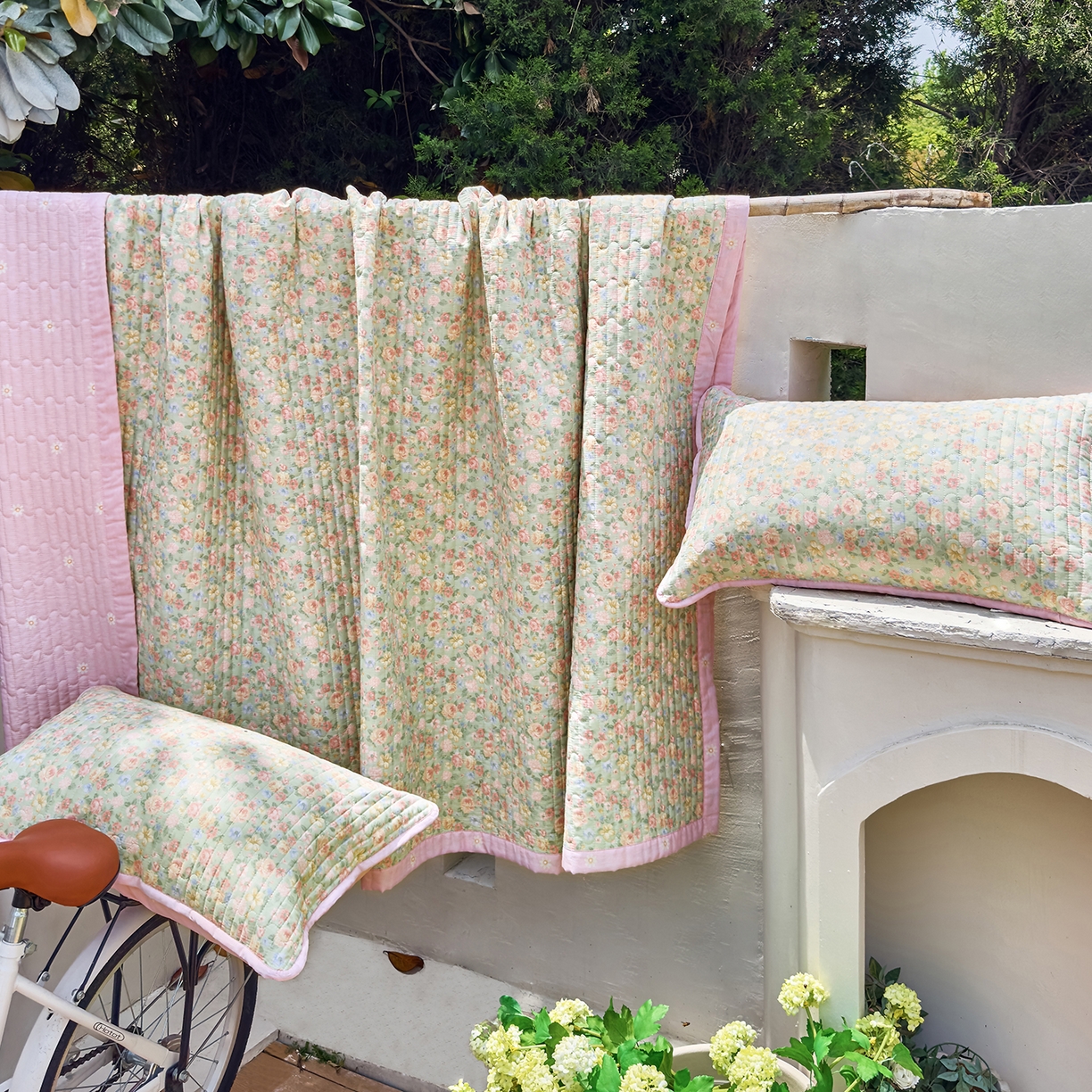 91家纺网 家纺一手货源 找家纺 （总）暖萌 2025新款A类双棉100%全棉13372印花床盖系列