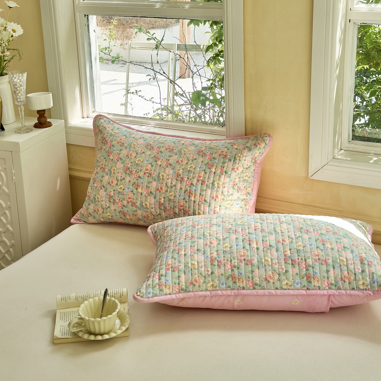 91家纺网 家纺一手货源 找家纺 （总）暖萌 2025新款A类双棉100%全棉13372印花床盖系列