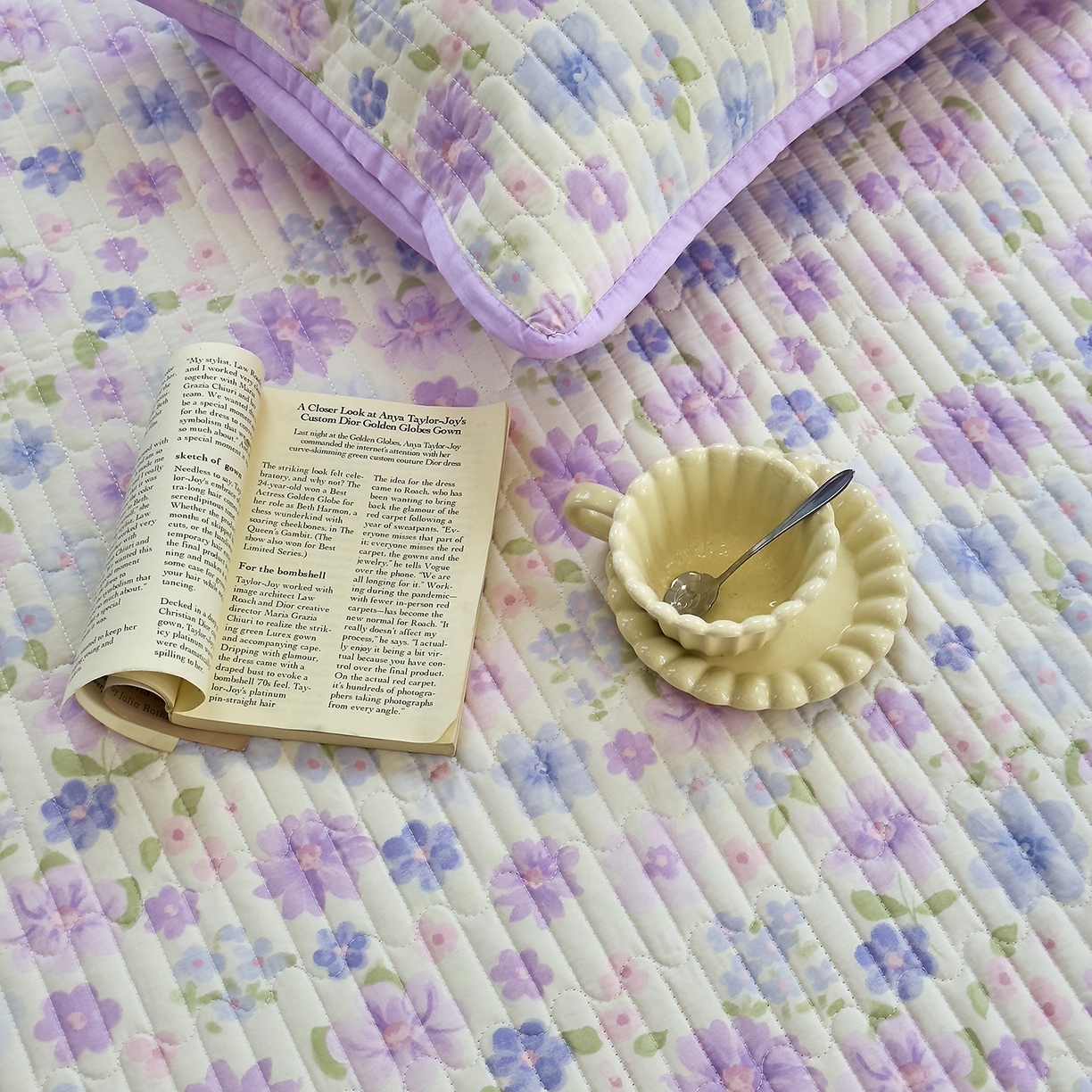 91家纺网 家纺一手货源 找家纺 暖萌 2025新款A类双棉100%全棉13372印花床盖系列 七彩炫舞