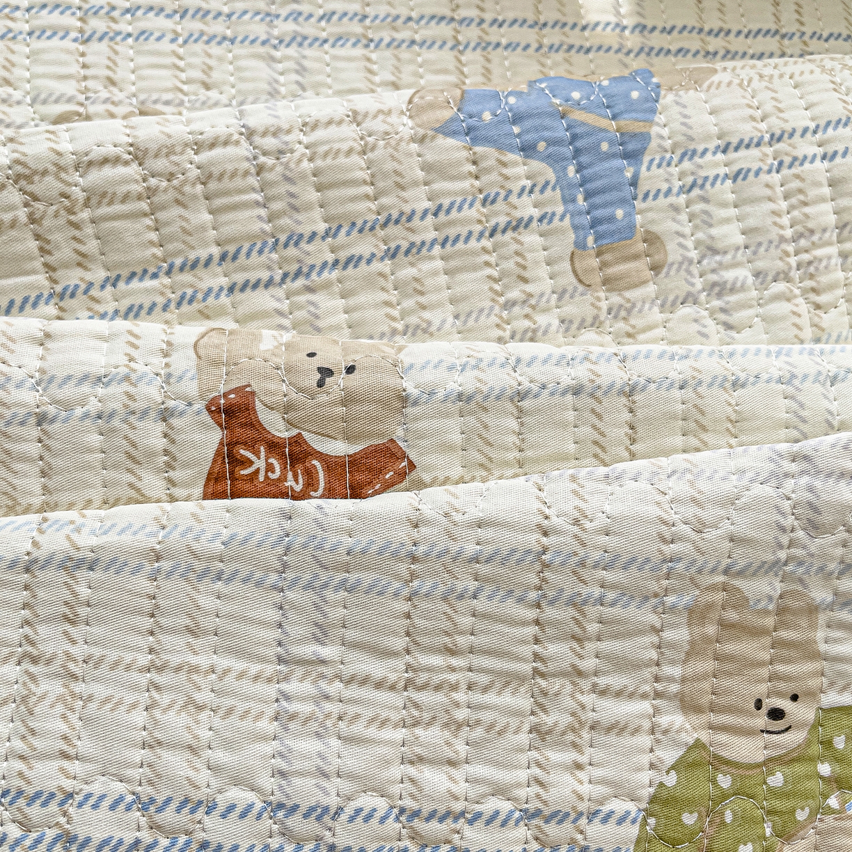 91家纺网 家纺一手货源 找家纺 （总）暖萌 2025新款A类全棉棉花床盖印花系列三件套