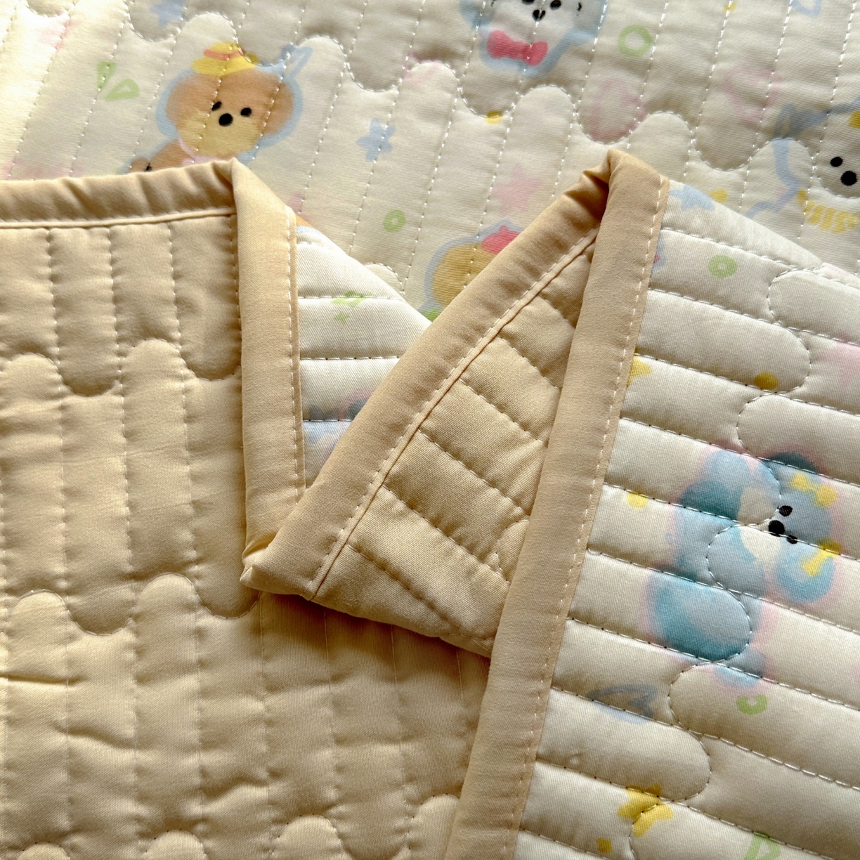 91家纺网 家纺一手货源 找家纺 暖萌 2025新款A类全棉棉花床盖印花系列三件套 童趣绘彩