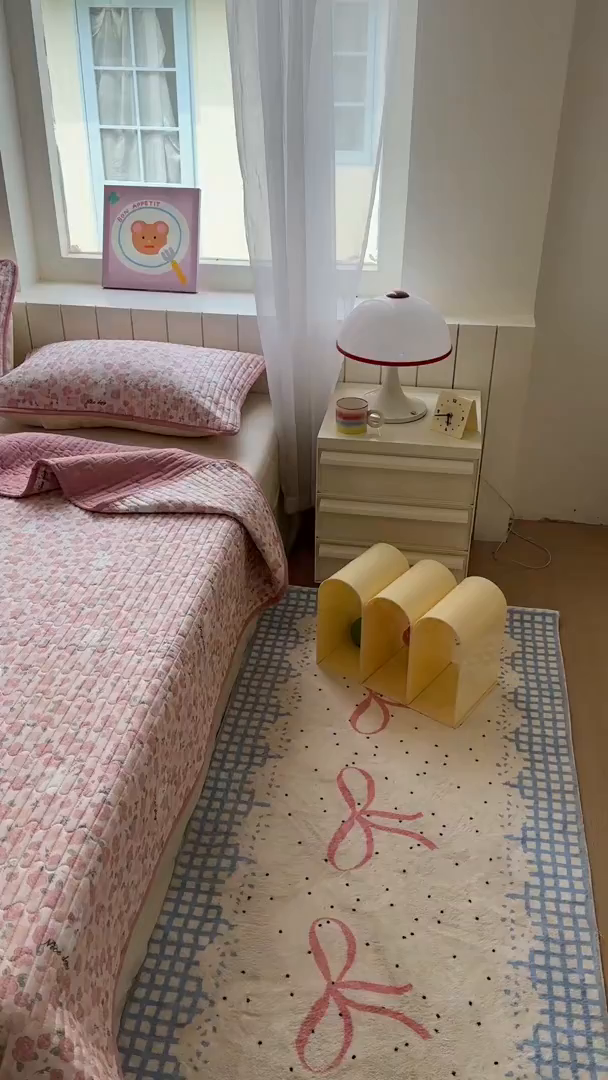 91家纺网 家纺一手货源 找家纺 暖萌 2025新款A类全棉棉花床盖印花系列三件套 遇见浪漫