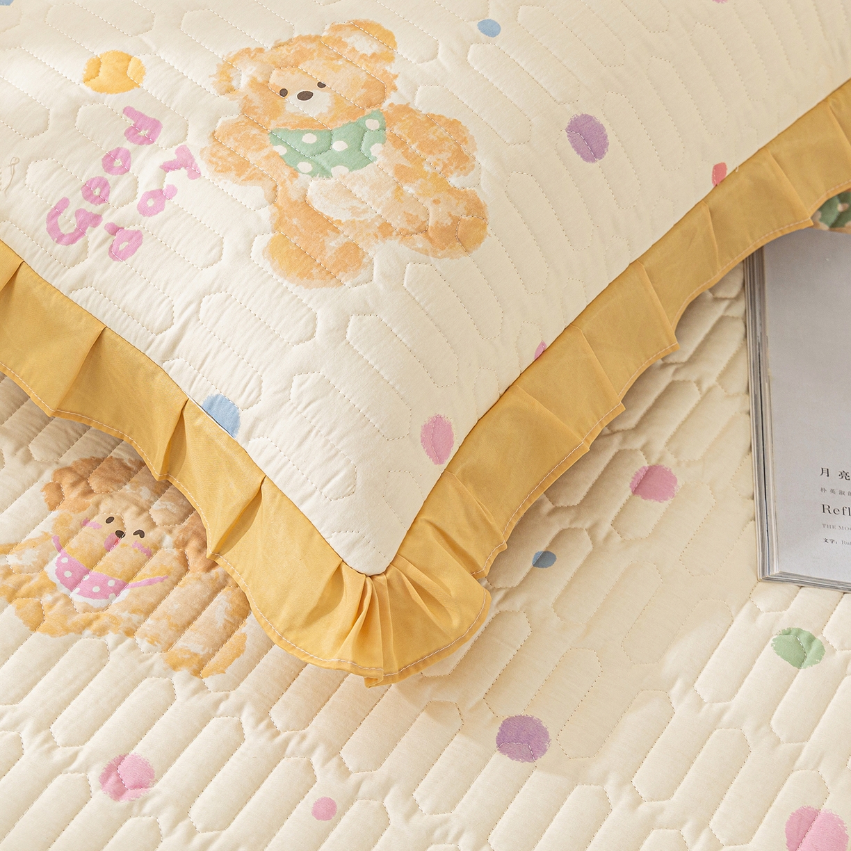 91家纺网 家纺一手货源 找家纺 美优兰 2025新款全棉防滑榻榻米炕垫纯棉床盖三件套 哈基米