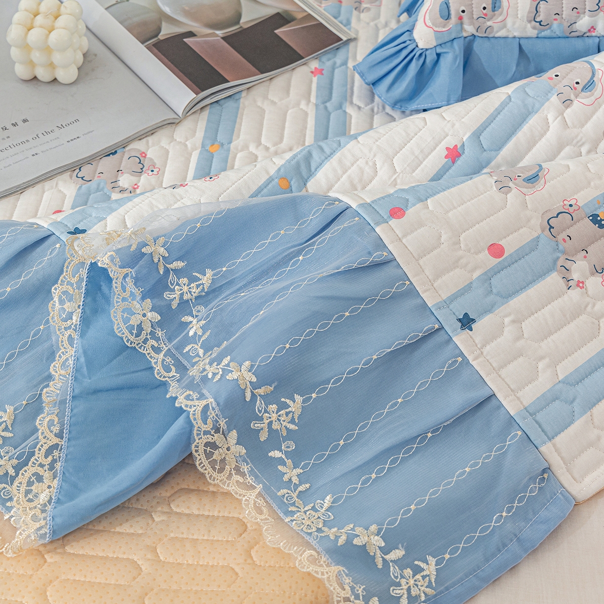 91家纺网 家纺一手货源 找家纺 美优兰 2025新款全棉防滑榻榻米炕垫纯棉床盖三件套 米洛