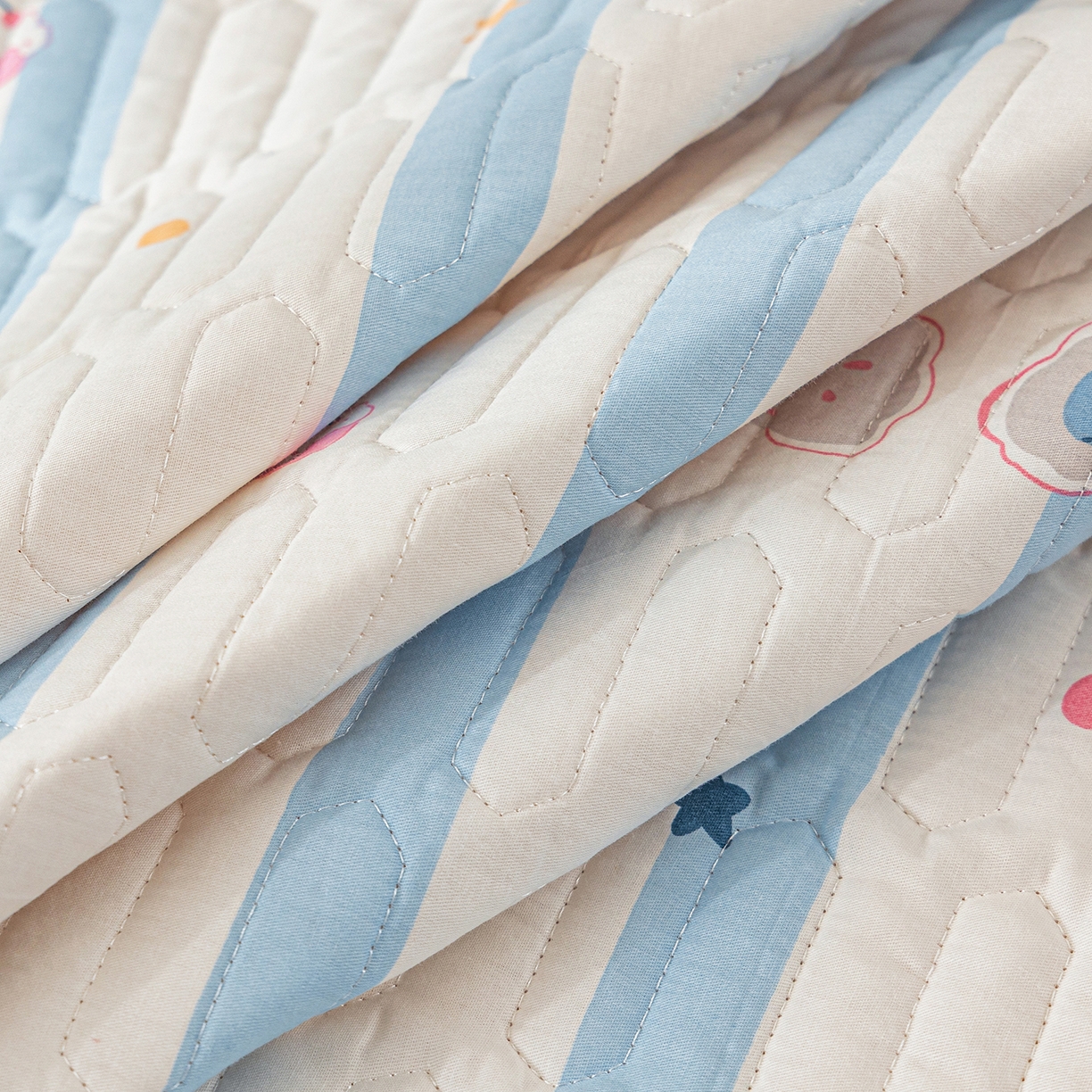 91家纺网 家纺一手货源 找家纺 美优兰 2025新款全棉防滑榻榻米炕垫纯棉床盖三件套 米洛