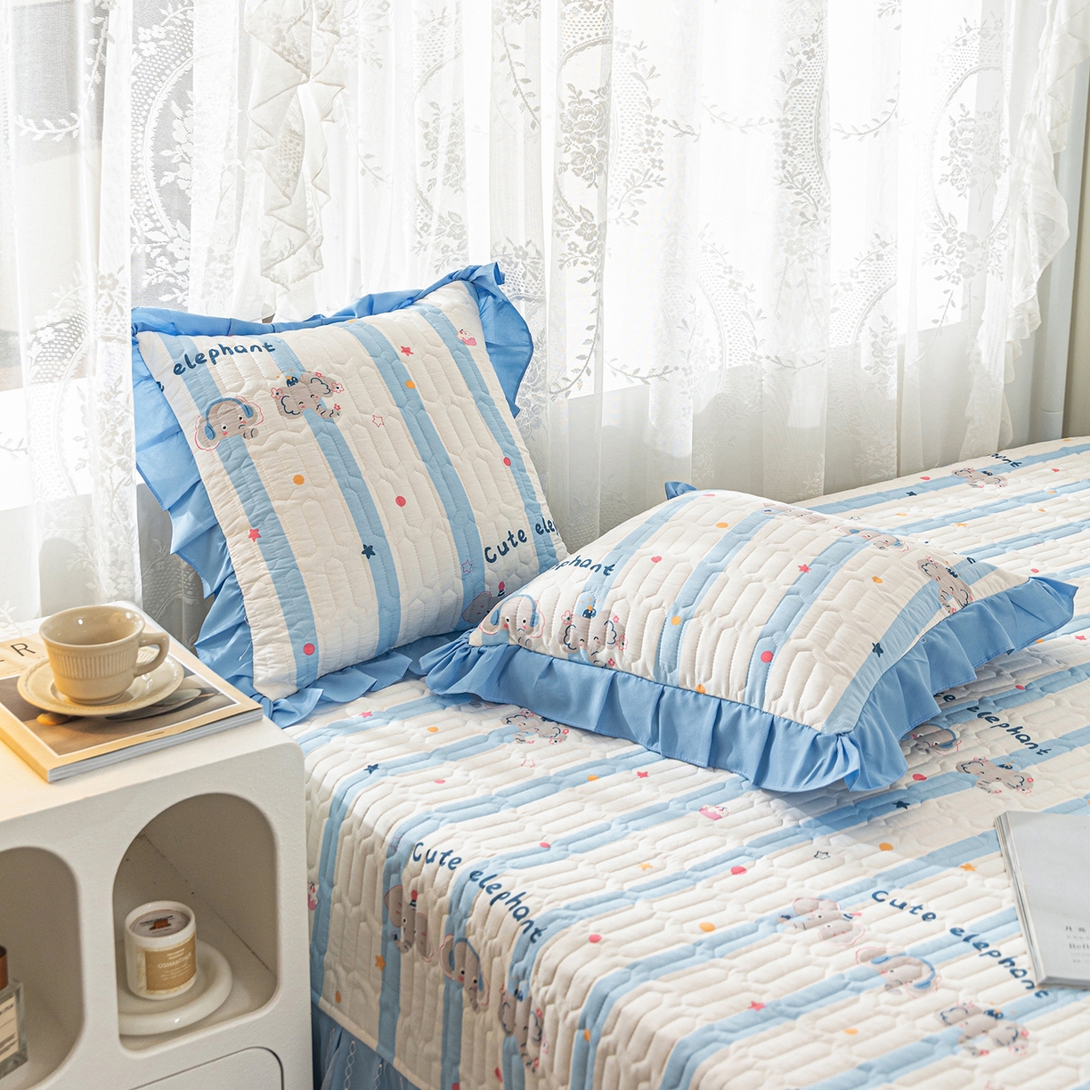 91家纺网 家纺一手货源 找家纺 美优兰 2025新款全棉防滑榻榻米炕垫纯棉床盖三件套 米洛